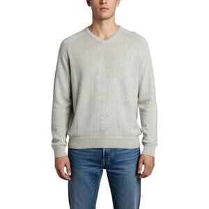 Fairlane & Sons Beige V-Neck Cotton Blend Sweater Men’s Medium NWT